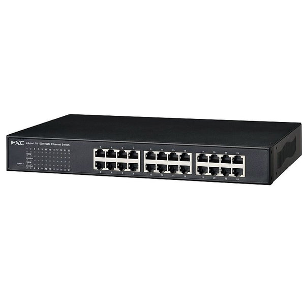 ギガビットスイッチ FXC CS1024 24ポートスイッチングハブ 10/100/1000M RJ45 x24 搭載 RoHS準拠