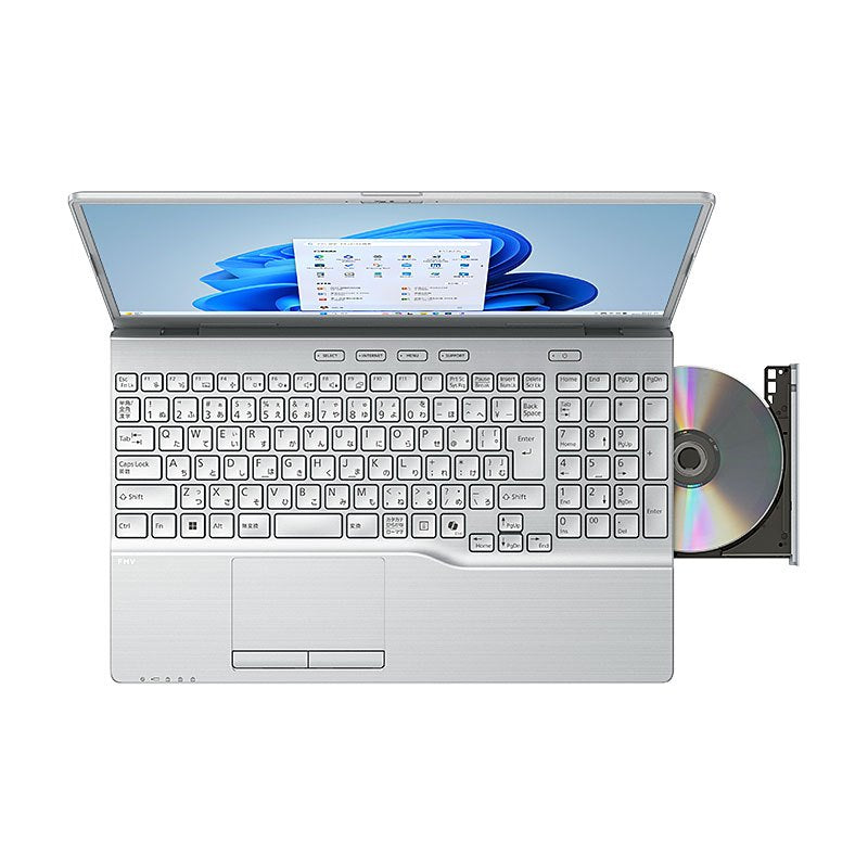 ノートパソコン 富士通 フルHD 15.6型 FMV Note A WA1-K3 FMVAH12002 Ryzen5-7430U メモリ16GB SSD512GB DVD マルチ 無線LAN Webカメラ テンキー Windows11 Home Office無し リファビッシュ PC ファインシルバー 2025年モデル