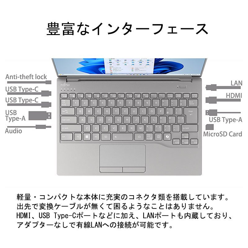 ノートパソコン 富士通 14型 WUXGA LIFEBOOK WU2/J FMVUH04002 Core i5