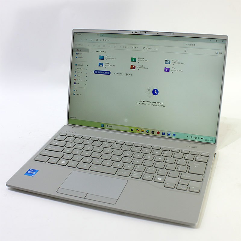ノートパソコン 富士通 14型 WUXGA LIFEBOOK WU2/J FMVUH04002 Core i5-1235U メモリ8GB SSD256GB 無線LAN Webカメラ Windows11 Home PC フロストグレー 軽量 中古 難あり ※画面シミあり-thumbmail-2