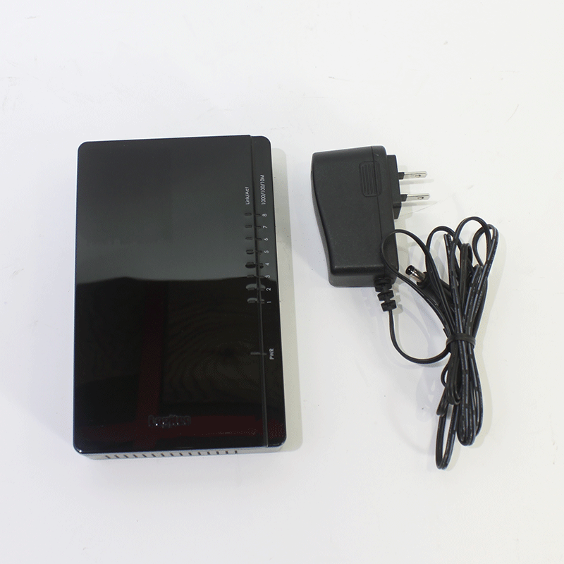 JUNK Logitec 8ポートスイッチングハブ (LAN-GSW08/PAB) ※ステッカー痕焼け有り-thumbmail-3