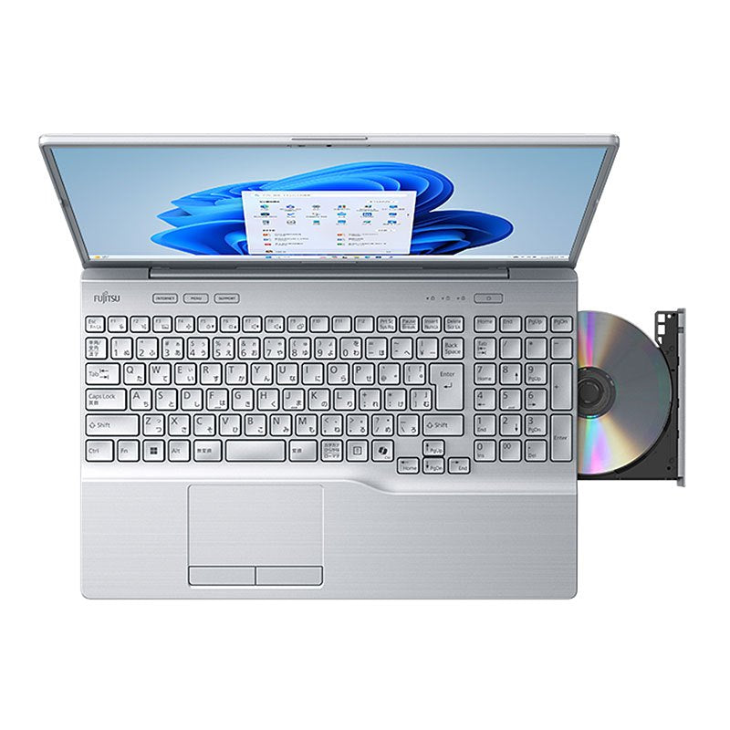 ノートパソコン 富士通 16型 WUXGA LIFEBOOK WA3/J3 FMVAH11004 Core i7-1255U メモリ16GB SSD512GB Blu-ray 無線LAN Webカメラ テンキー Windows11 Home リファビッシュ PC ファインシルバー 2024年モデル